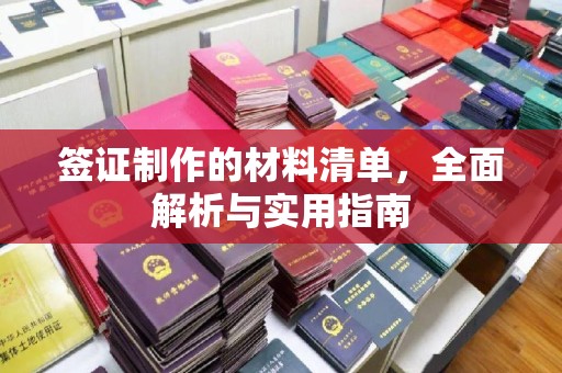 蔡甸签证制作的材料清单，全面解析与实用指南